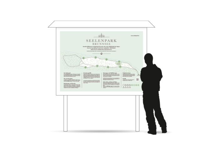 Seelenpark Brunnsee Übersichtstafel